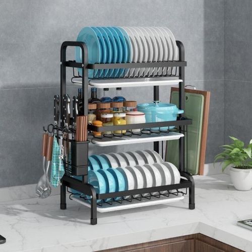 Generic 3 Tier Plate Rack Dish Drainer Dish Drainer Rack Holder - image 2