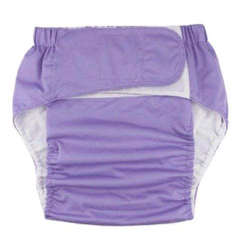 Generic Reusable Adult Diaper Waterproof Incontinence Pants Undewear M  Purple