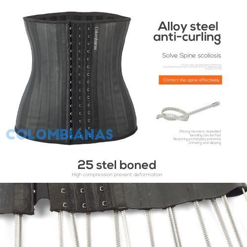 Generic Colombianas Latex Waist Trainer Corset Top Slim Belt