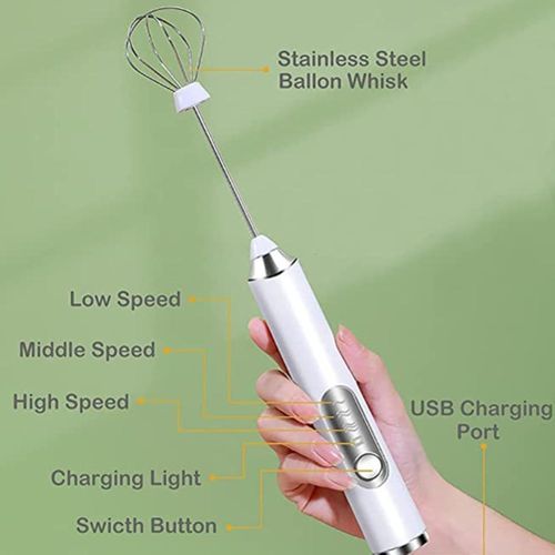 915 Generation Electric Milk Frother Whisk Handheld Egg Beater USB