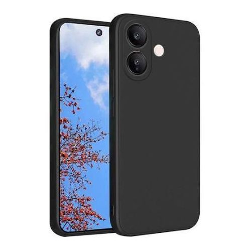 Generic Vivo V60 Lite Classic Minimalist Slim Protective Matte Black Silicone Back Case