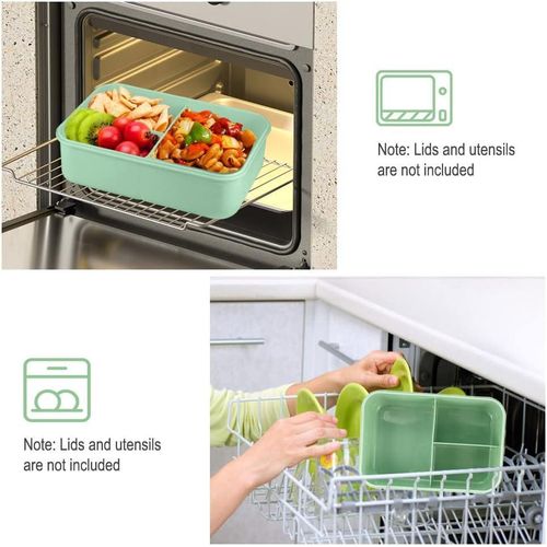 product_image_name-Generic-Adult Lunch Box with Bag, Lunch Containers for Adults, BPA Free, 3 Compartment Lunch Box Microwave safe, Lunch Bag with Containers Included, Green-5