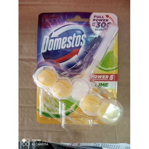 product_image_name-Domestos-Power 5 Lime Toilet Rim Block Bleach X5pieces-1