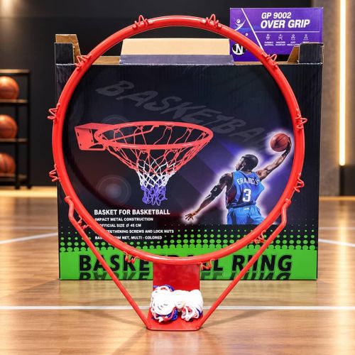 Generic Heavy-Duty 45CM Single Basketball Hoop Rim with Net
