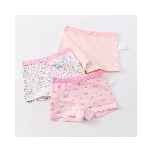 Fashion 4pcs Girls' Cotton Underwear Cute Baby Protective Panties