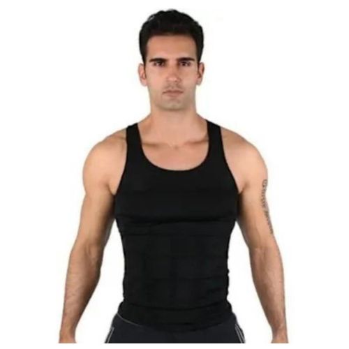 product_image_name-Slim 'N Lift-Body Compression Slimming Shape Wear Vest For Men - XxL Size - Black Cool Max Active-1