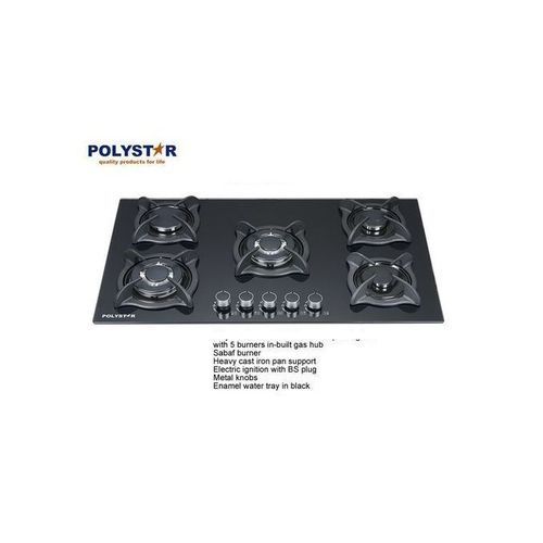 product_image_name-Polystar-7mm Thick Tempered Glass 5 Built-In Hob Glass Gas Cooker-1