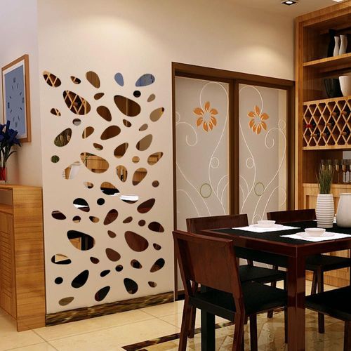 Generic 12 PCS/S 3D Mirror Removable Wall Sticker - Silver - image 4