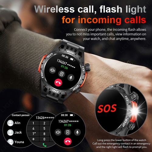 product_image_name-Generic-Smartwatch Men With LED Lighting Compass Sports Fitness Tracker Watch-2