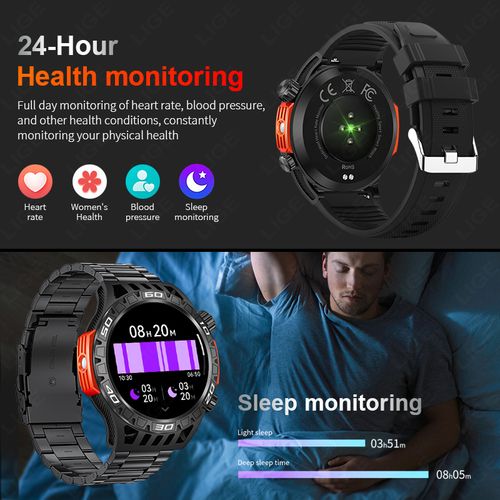 product_image_name-Generic-Smartwatch Men With LED Lighting Compass Sports Fitness Tracker Watch-3