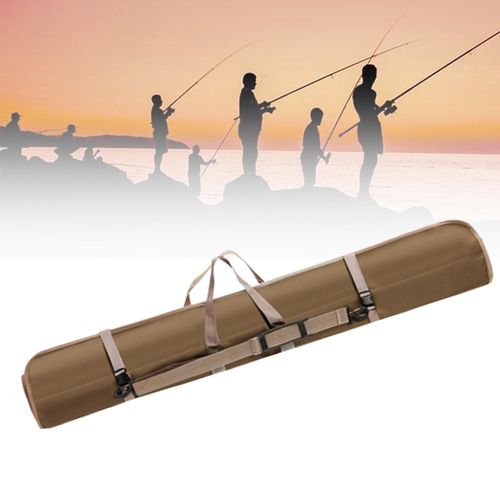 Generic Fishing Pole Storage Bag Rod Protection Bag Brown 1.2m