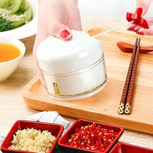 Generic （Garlic Press）Manual Garlic Press Grinder Meat Cutting Machine Food  Chopper For Vegetable Fruits Nut Mincer Blender Mixer Kitchen Cutting Tool  GRE