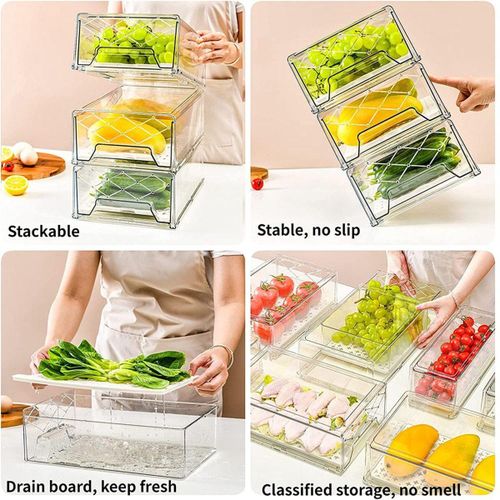 Dropship Storage Box Fridge Organizer Fresh Vegetable Fruit Boxes