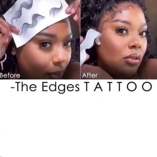 Baby hair edge tattoo sticker  Afroanew