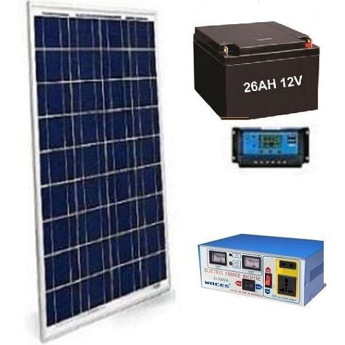 1kva Inverter + 26A Battery + 50Watts Solar Panel