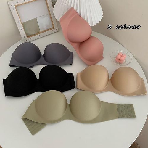 Generic Sexy Strapless Underwear Rimless Bra Small Chest Gathering