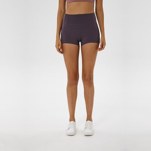 Workout Yoga Shorts Soft Nylon High Waist Gym Tummy Control Pants - Roland  Grey