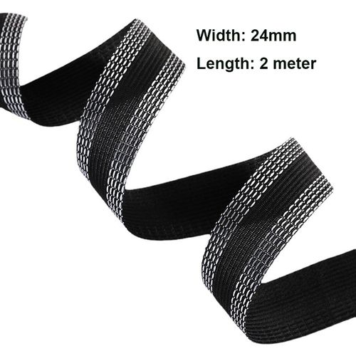 Generic (Black 2meter)1/2/5M Iron-on Pants Edge Shorten Self-Adhesive Pants  Mouth Paste Hem Tape Fabric Tape For DIY Suit Pants Jeans Sewing Fabric DON