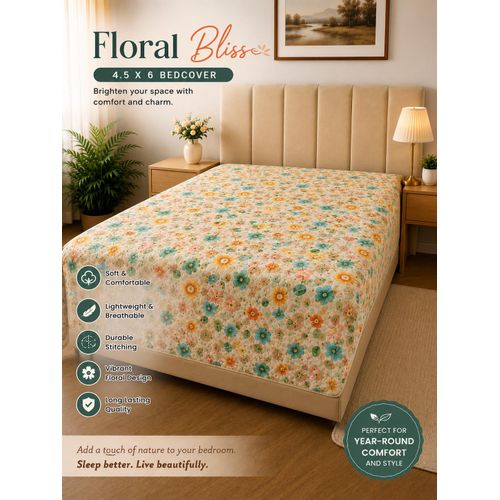 Generic Floral Bliss 4.5 x 6 Premium Bedcover