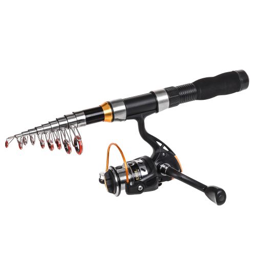 Leo Portable Fishing Rod And Reel Combo Telescopic Fishing Rod