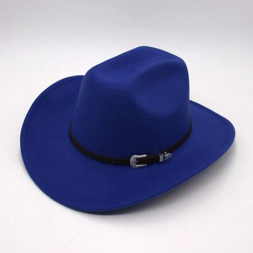 Fashion Western Retro Belt Men's Cowboy Hat Winter Autumn Church Country Hat  Jazz British Women Felt Hats Vintage Knight Hats For Men