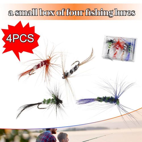 Generic 96pcs / Set Trout Bait Dry Fly Hooks Streamer Kit With Case Box