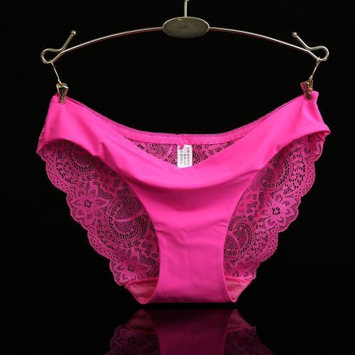 Fashion Ladies Underwear Woman Sexy Lace Transparent Low-Rise Cotton Briefs  Intimates New 4Piece