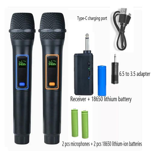 Huameisi 2pcs/set Premium Handheld Wireless Microphone Wireless Microphone Transmitters & ReceiversKTV/performance/stage/conference microphone - image 2