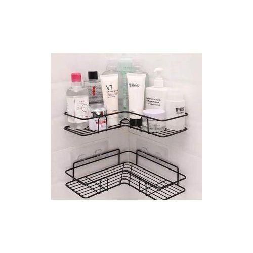 product_image_name-Generic-Punch-Free Storage Corner Rack Shelf Towel Hanger Hook 1pc-1