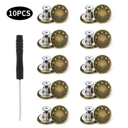 10pcs Adjustable Jean Button For Pants Buttons For Pants Waist