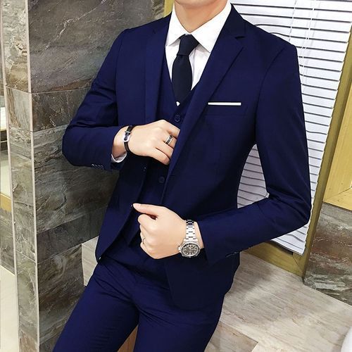 Generic Men 3-piece Professional Suit Man Wedding Work Set Jacket ...