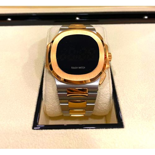 product_image_name-Pin Time-Sophisticated Tourch Screen Chain Men Wrist Watch + Classic Bracelet-1