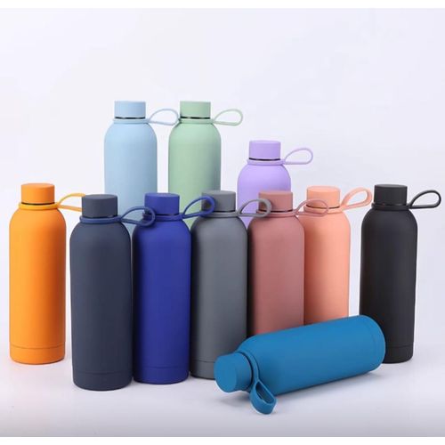 Fancy Steel Coated With Silicone  Vacuum Water Flask