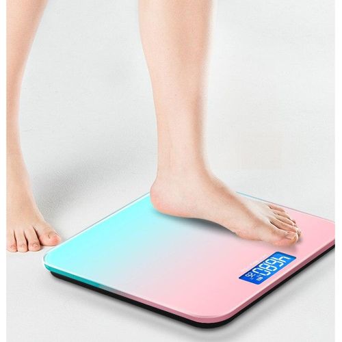 396lbs /180kg Digital Body Weight Scale LCD Bathroom Scales Tempered Glass  Pink