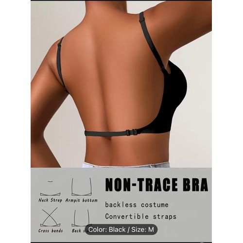 Fashion Backless Push-up Bra with Removable Pads-M