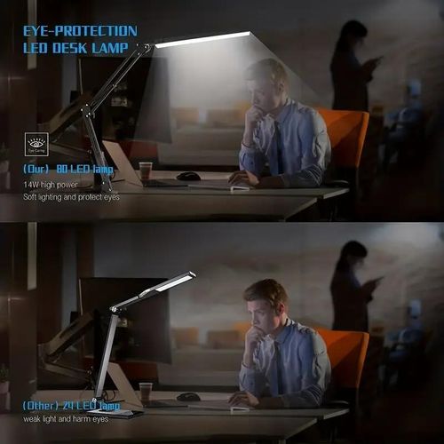 product_image_name-Avsty-LED Desk Lamp with Eye-Caring 3 Modes 10 Brightness, Adjustable Swing Arm Long Flexible Lamp for Office Workers and Students, USB Port-4