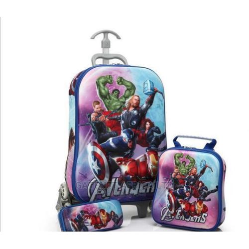 product_image_name-Fashion-3 In 1 Children Trolley Backpack With Lunch Bag-1