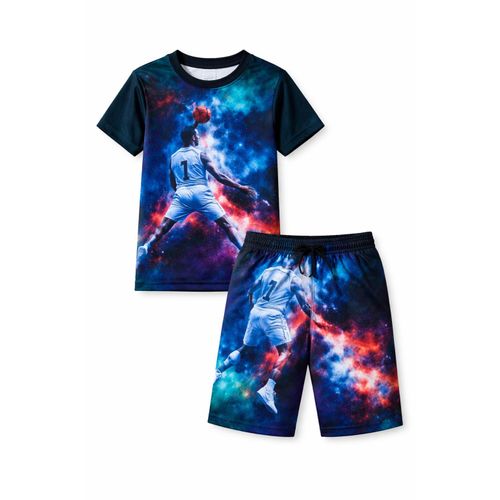 product_image_name-Fashion-Galaxy Soccer Themed Short Sleeve and Shorts Set-1