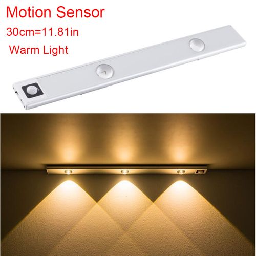 Generic Hand Sweep LED Under Cabinet Light For Kitchen USB Recharge Magnet  Wall Lamp With AUTO Switch Motion Sensor Light For  Wardrobe--Motion-30cm-Warm