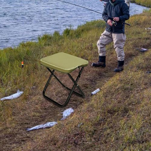 Generic Portable Folding Camping Stool, Lightweight Compact Outdoor Chair with Carry Bag, Foldable Seat - image 2