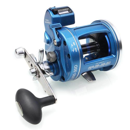 Generic Metal Spinning Bait Reel Left Right Hand 5.2:1 12BB Saltwater  Freshwate （：Blue） 30 Right