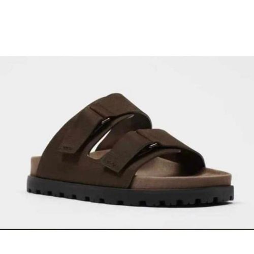 Fashion Men’s Quality Adjustable Leather Pirk Slippers