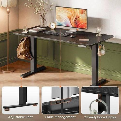 Generic Modern Adjustable Height Electric Standing Desk(1.4mtr) Black