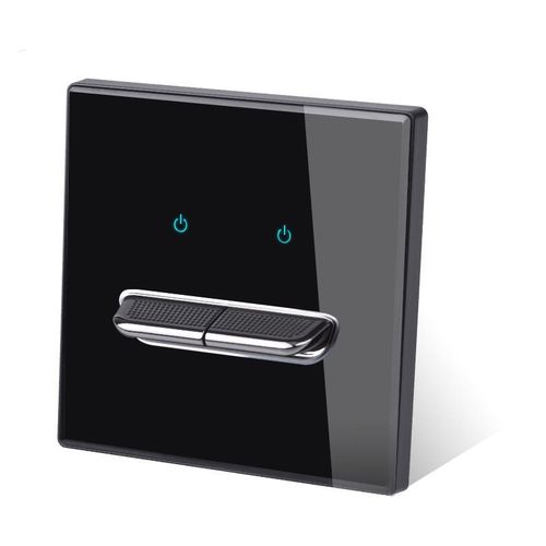 Generic 2-Gang Glass Panel Smart Touch Wall Switch