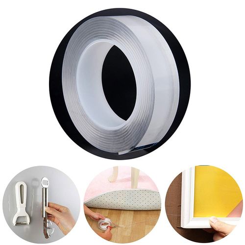 Reusable Nano Adhesive Tape, Nano Tape, Traceless Washable Adhesive Tape,  Multifunctional Traceless Double Sided