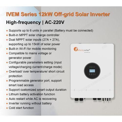 Felicity 12kva 48v Hybrid Inverter With Inbuilt 15000W MPPT Controller - image 3