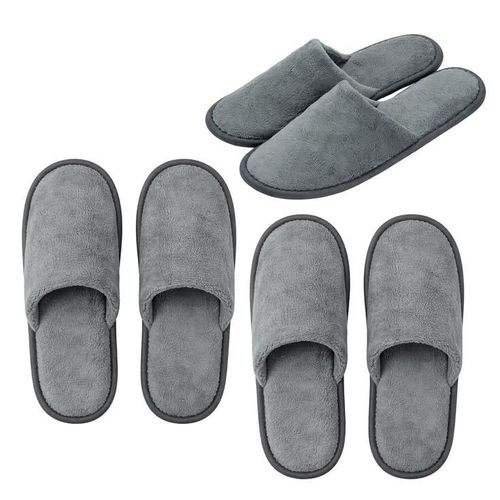 Generic High Quality Towel Slippers-Grey - 2 sets