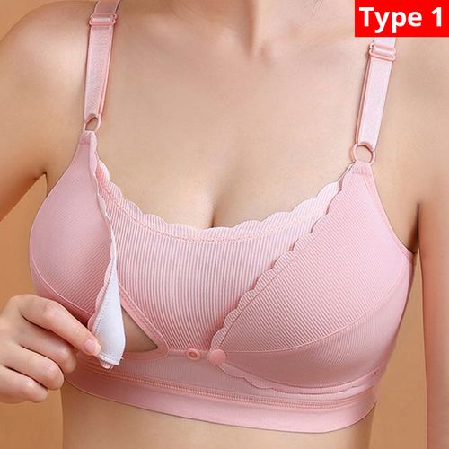 zanvin Nursing bras, Womens Breastfeeding Bra Gathering For Stylish  Pregnant Womens Underwear During Pregnancy Front Button Feeding Thin Style