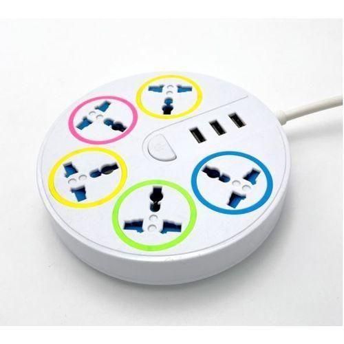 product_image_name-Generic-Socket Mobile Extension 5 Ways Electrical SOCKET Extention Box With 3 USB Port-1