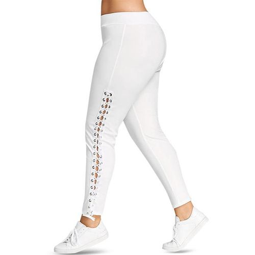 Plus Size S 3XL Lace Up Grommet Leggings Skinny Leggings Women Pencil Pants  Trouser Black White Leggings Streetwear Cargo Pant 210914 From 10,93 €